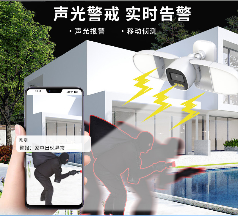 Home Security Flood Lights - Kamera IP Gudang dengan Lampu Sorot