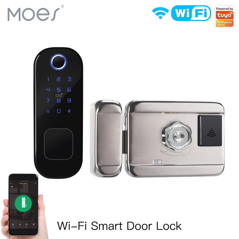 Home Security Key - MOES pengunci pintu pintar Tuya WiFi,