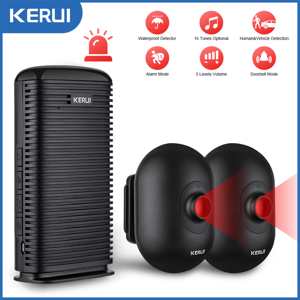 Home Security Yard Sign - KERUI DW9 Alarm garasi nirkabel jalan