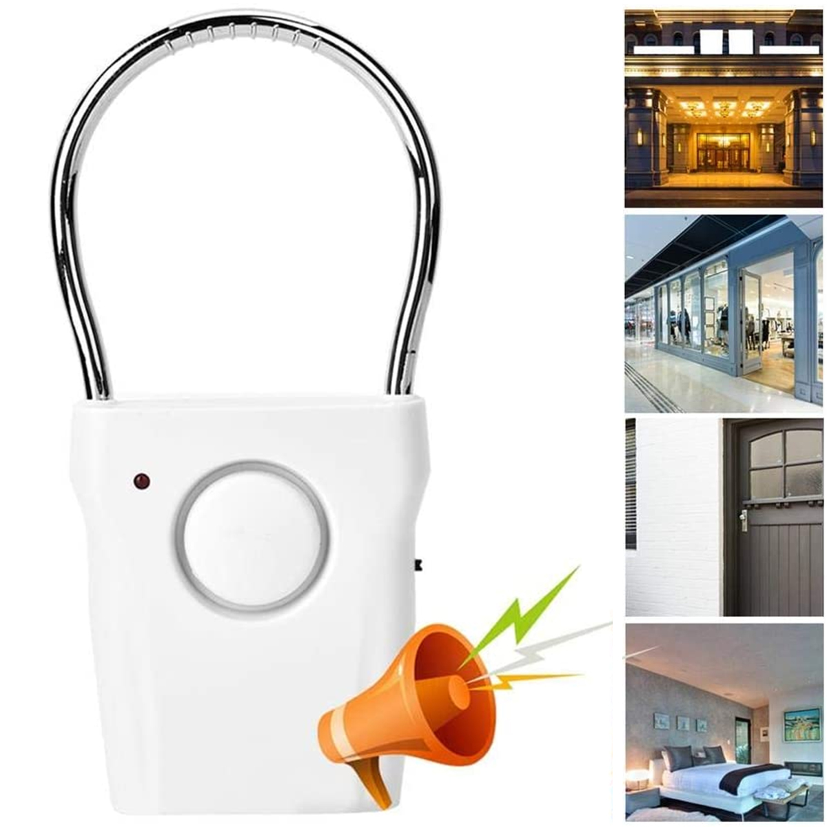 Door Wedge Alarm - Alarm keamanan pintu 110db, Alarm keamanan