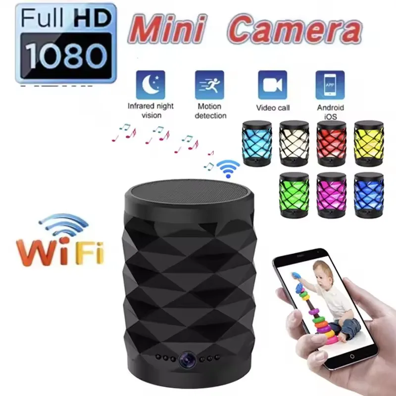 Home Security Flood Lights - Kamera Wifi Mini HD Speaker Bluetooth