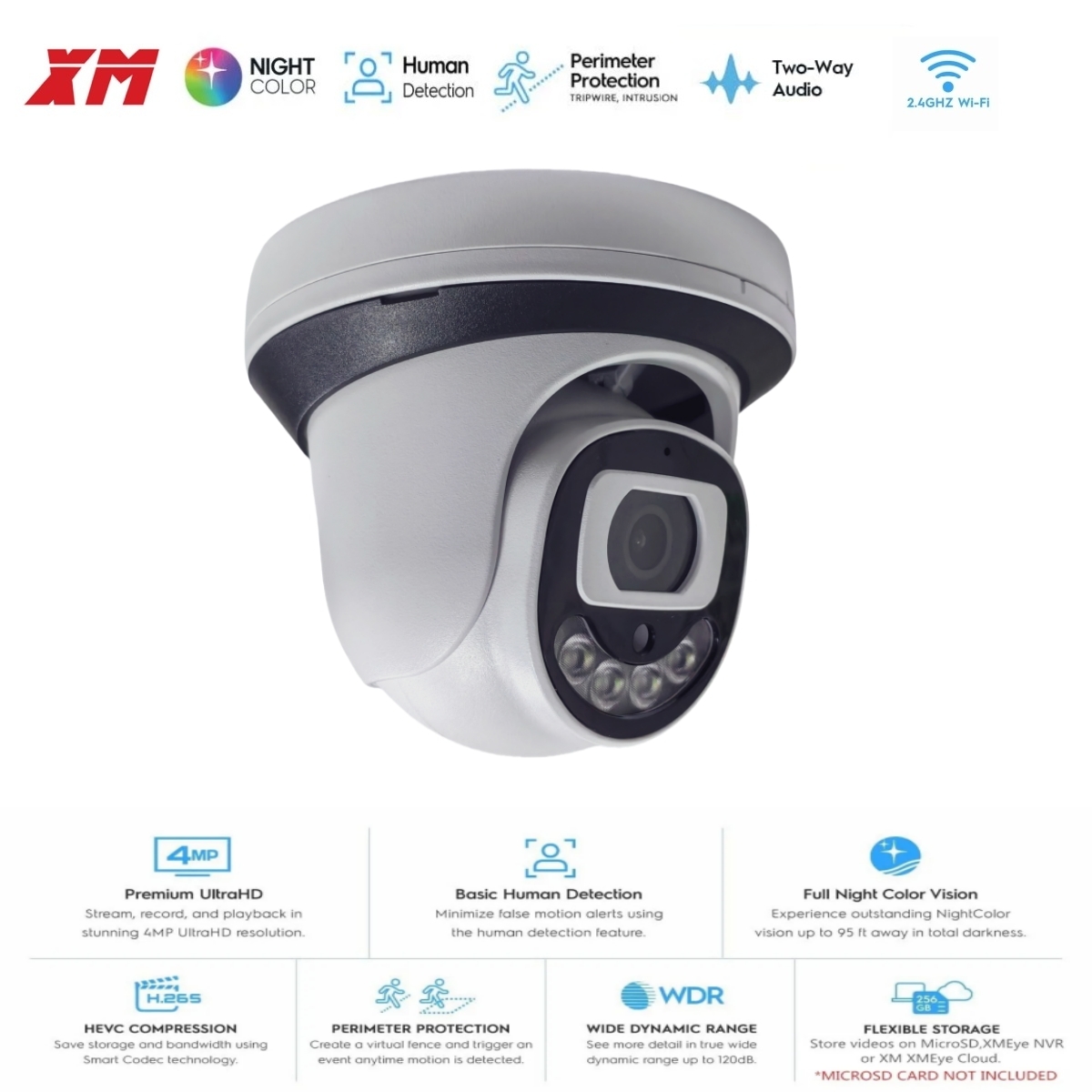 Home Security System Installation - Kamera Keamanan WiFi 4MP Indoor Dome