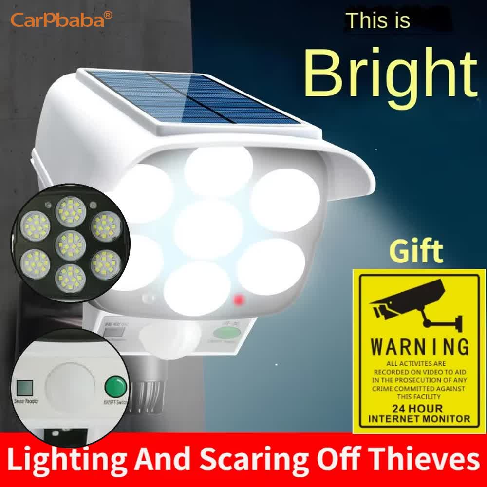 Home Security Flood Lights - Lampu Surya Luar Ruangan Sensor Gerak