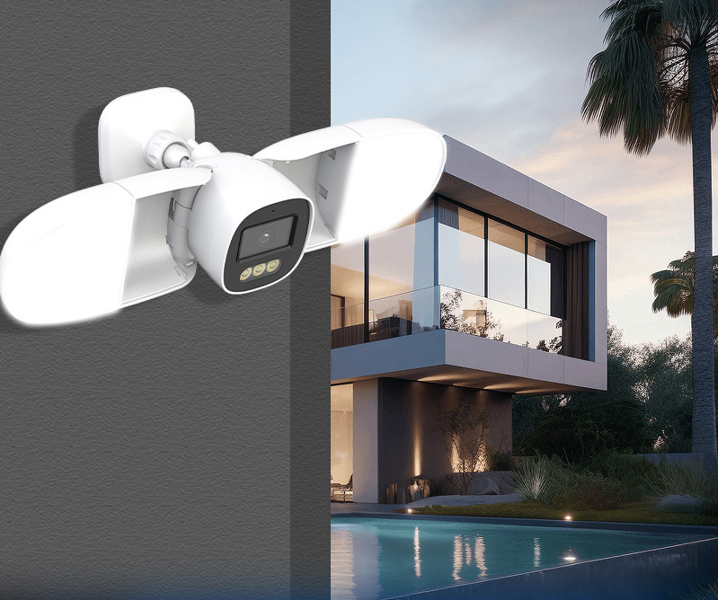 Kamera IP Gudang dengan Lampu  - Home Security Flood Lights ulasan dan harga