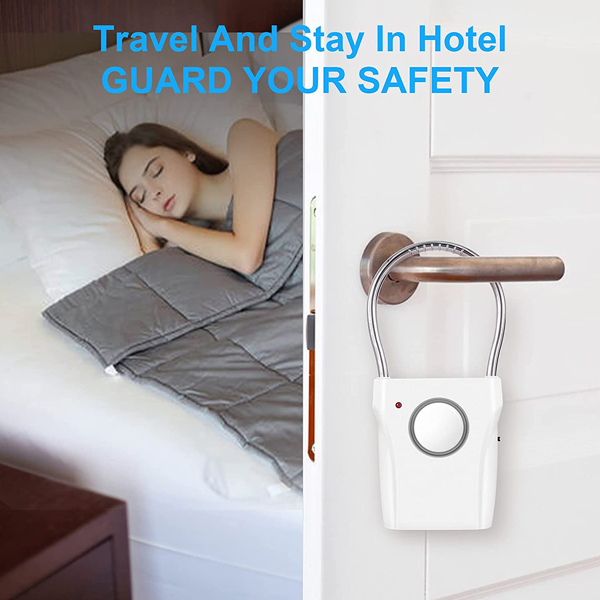 Alarm keamanan pintu 110db, Al - Door Wedge Alarm ulasan dan harga