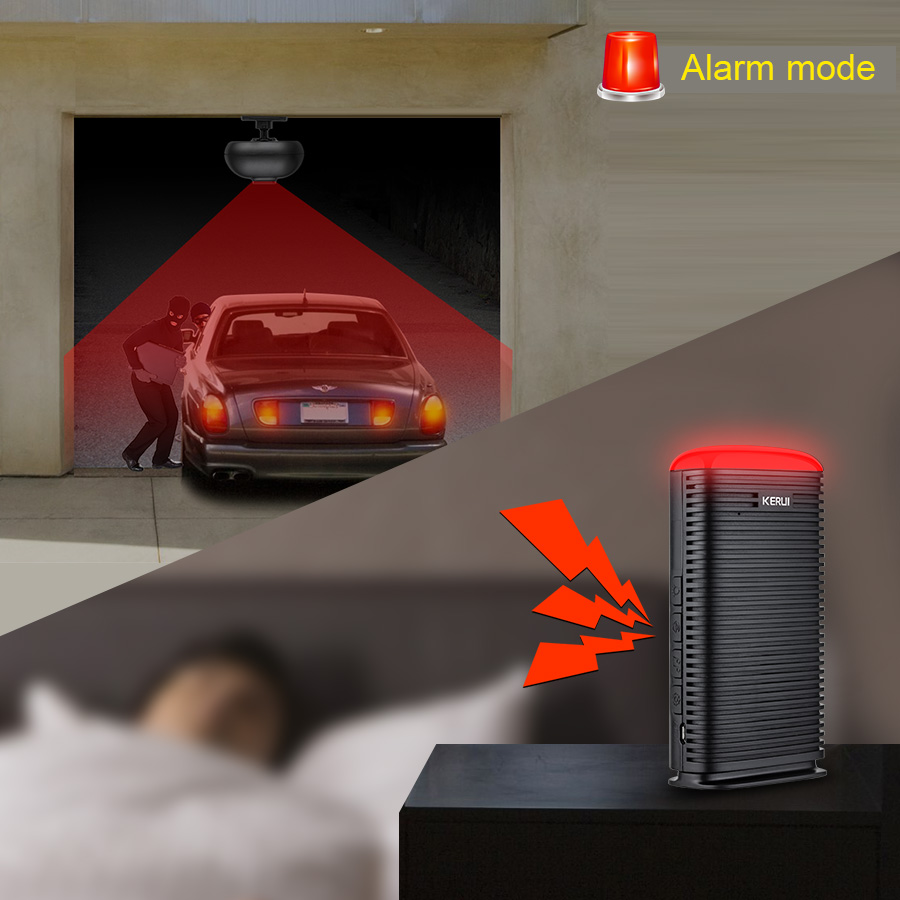 KERUI DW9 Alarm garasi nirkabe - Home Security Yard Sign ulasan dan harga