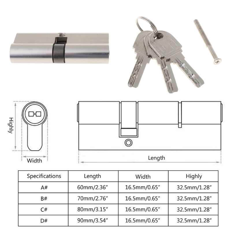 Kunci Pintu Masuk Kunci Silind - Home Security Key ulasan dan harga