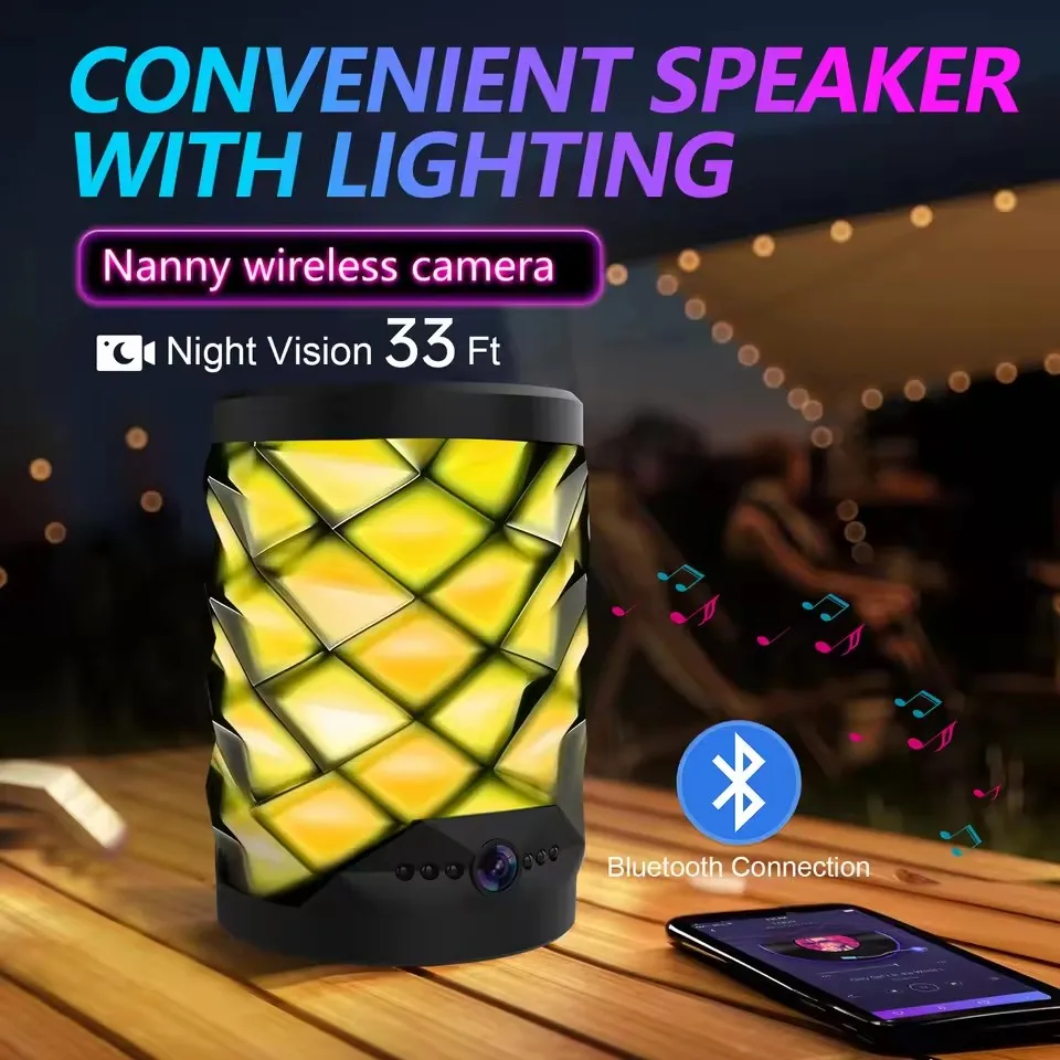 Kamera Wifi Mini HD Speaker Bl - Home Security Flood Lights ulasan dan harga