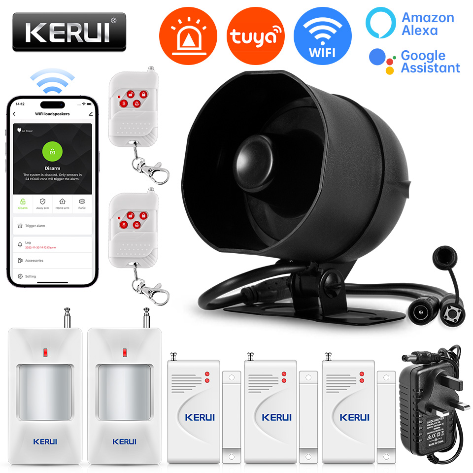 KERUI 120db Sistem Alarm Siren - Home Security System Installation ulasan dan harga
