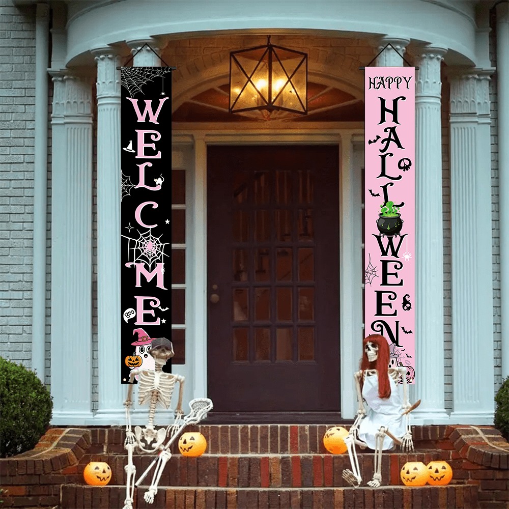Spanduk Teras Halloween Pink H - Home Security Yard Sign ulasan dan harga