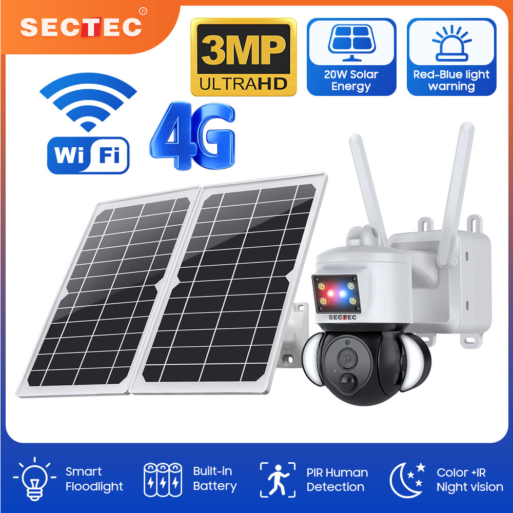 SECTEC baterai surya 20W lampu - Home Security Flood Lights ulasan dan harga