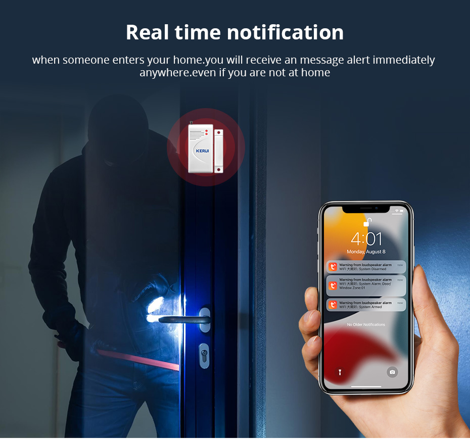KERUI Tuya Speaker keras WIFI, - Home Security System Installation ulasan dan harga